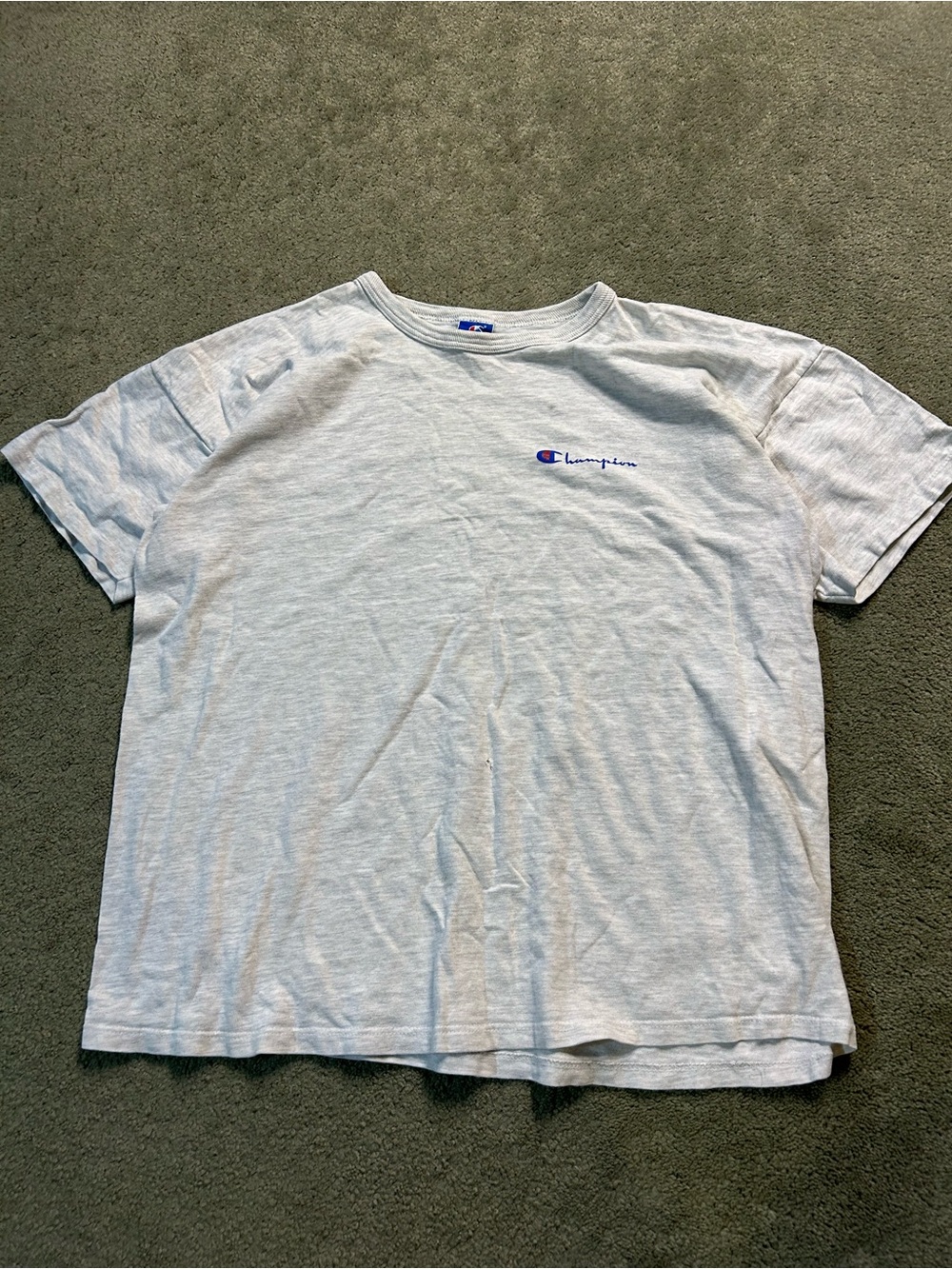 Vintage 90s Champion Tshirt Single Stitch Made In USA Heather Gray 2XL heavy